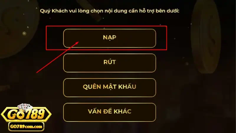 Những phương thức nạp tiền Go789 khả dụng