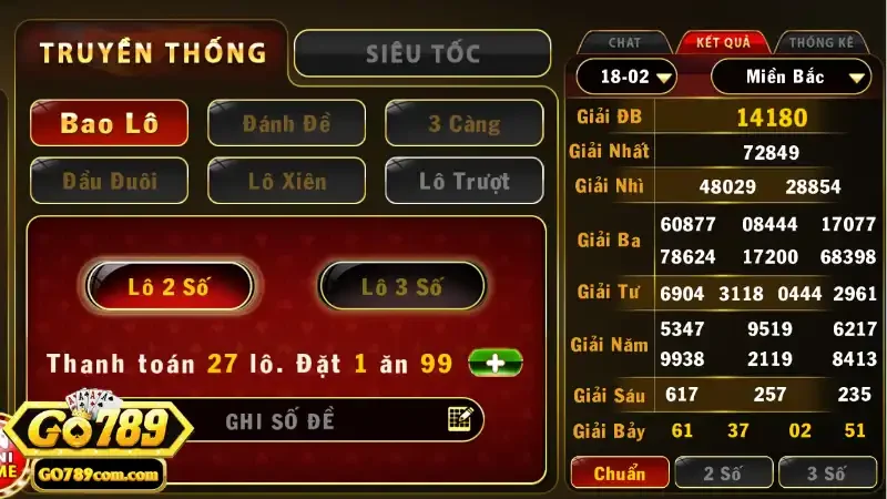 Giới thiệu sảnh Xổ Số Go789